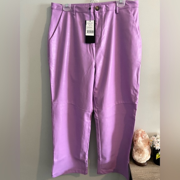 Kendall & Kylie Pants - KENDALL & Kylie Faux Leather Lined Pants